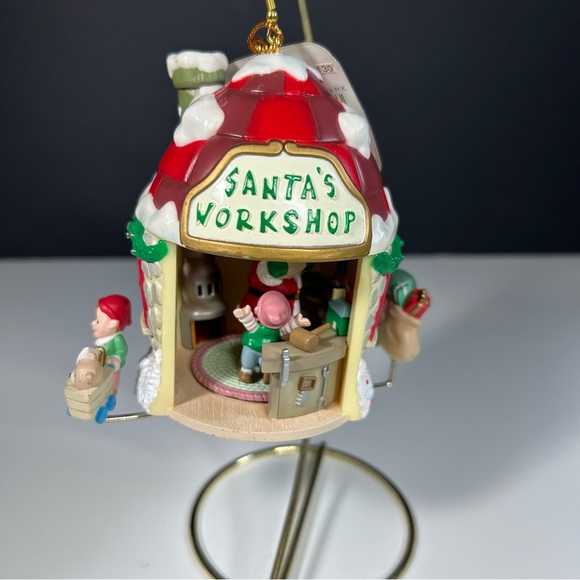 1995 Mistletoe Magic Solar Motion Ornament Matrix Industries Santa's Workshop - Picture 2 of 7